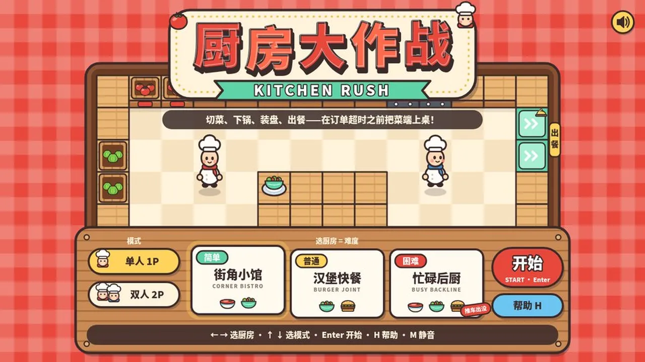 Kitchen Rush: Overcooked-style SVG game, made with Claude Opus 5.5